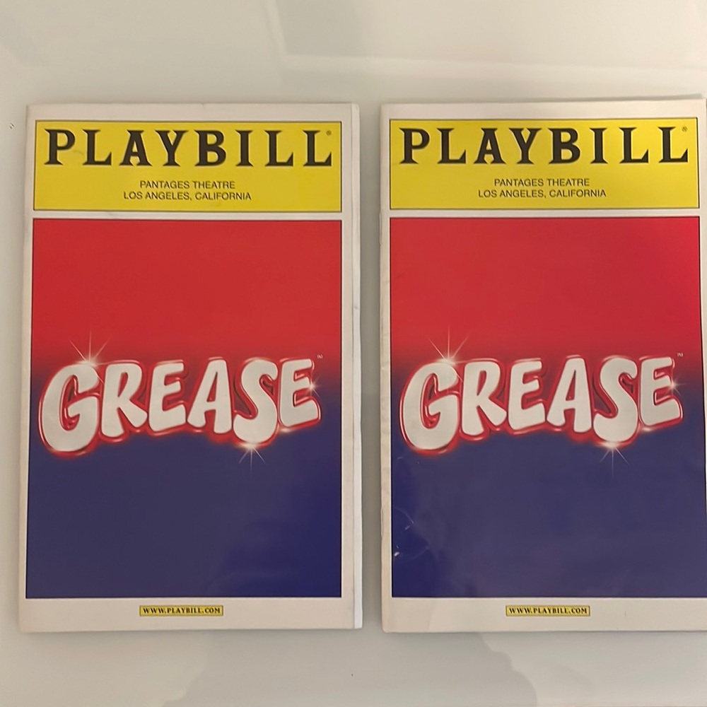 2 2009 Grease Playbills Pantages Theatre Los Angeles